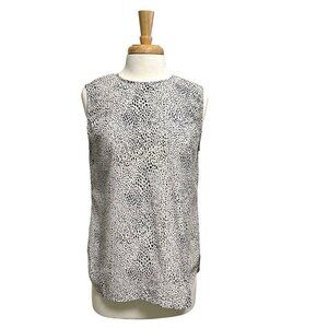 EQUIPMENT 100% Silk Animal Print Abstract Sleeveless Tank Blouse size Large